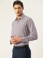 Thumbnail for Jainish Men's Cotton Micro Checked Formal Shirts - Grey - Distacart