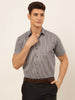 Jainish Men's White Classic Striped Formal Shirt - Distacart