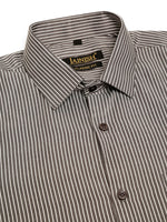 Thumbnail for Jainish Men's White Classic Striped Formal Shirt - Distacart