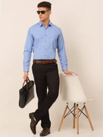 Thumbnail for Jainish Men's Blue Classic Printed Formal Shirt - Distacart