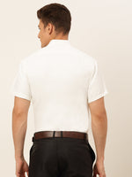 Thumbnail for Jainish Men's Cotton Solid Formal Shirt - White - Distacart