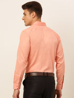 Thumbnail for Jainish Men's Cotton Solid Formal Shirt - Peach - Distacart