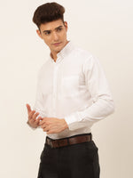 Thumbnail for Jainish Men's Cotton Solid Formal Shirt - White - Distacart