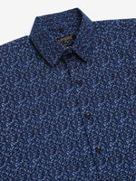 Thumbnail for Jainish Men's Cotton Half Sleeve Printed Formal Shirts - Navy Blue - Distacart