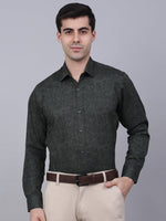 Thumbnail for Jainish Men's Cotton Lycra Printed Formal Shirts - Olive - Distacart