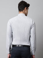 Thumbnail for Jainish Men's Light Grey Checks Pure Cotton Formal Shirt - Distacart