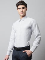 Thumbnail for Jainish Men's Light Grey Checks Pure Cotton Formal Shirt - Distacart