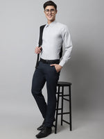 Thumbnail for Jainish Men's Light Grey Checks Pure Cotton Formal Shirt - Distacart