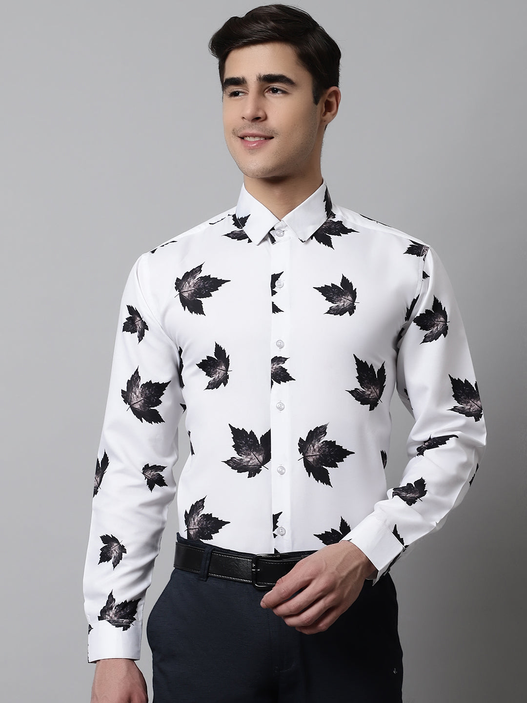 Jainish Men's Regular Fit Printed Pure Cotton Formal Shirt - Distacart
