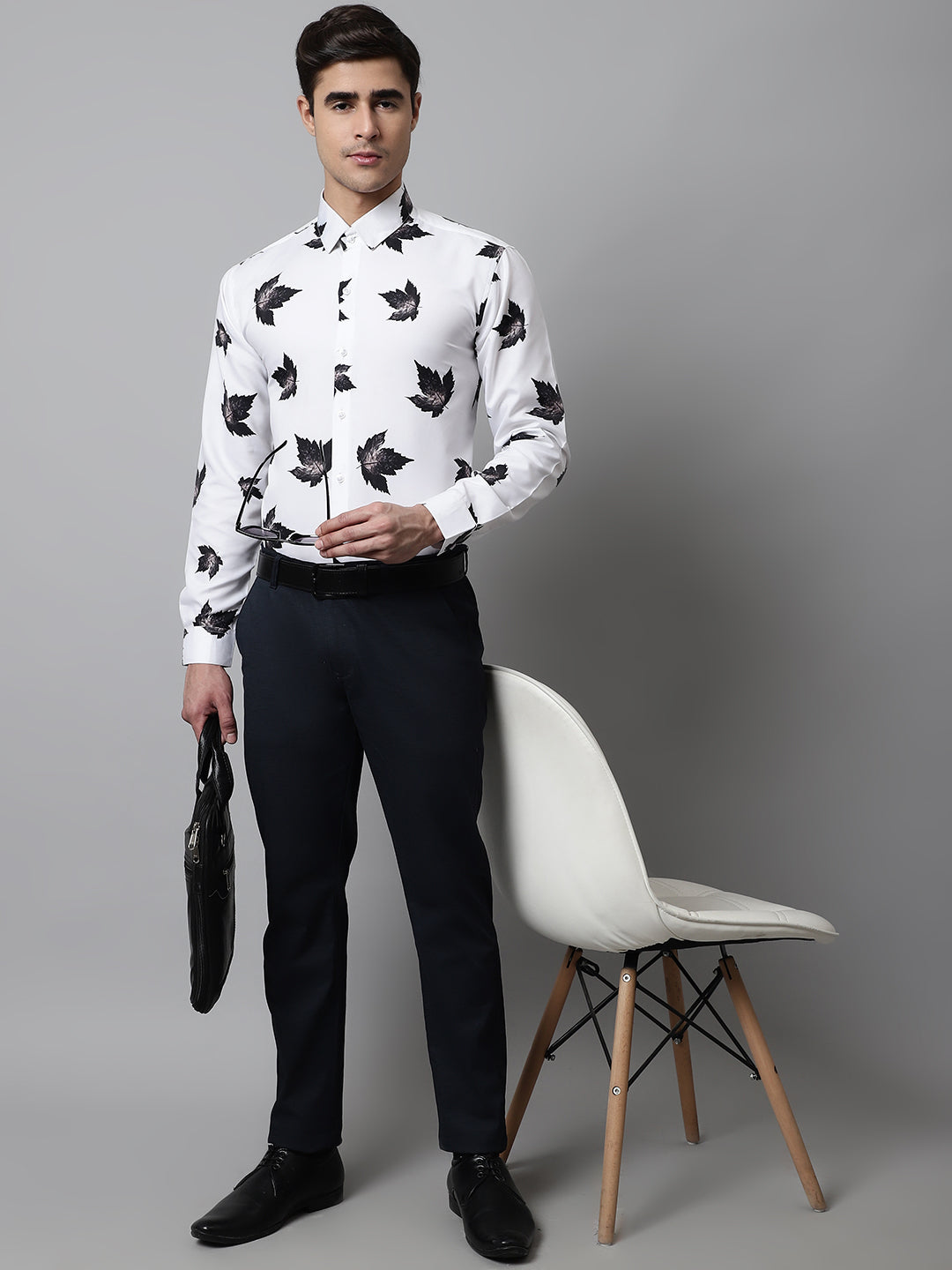 Jainish Men's Regular Fit Printed Pure Cotton Formal Shirt - Distacart