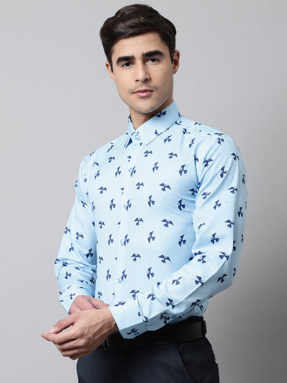 Jainish Men's Regular Fit Printed Pure Cotton Formal Shirt - Distacart