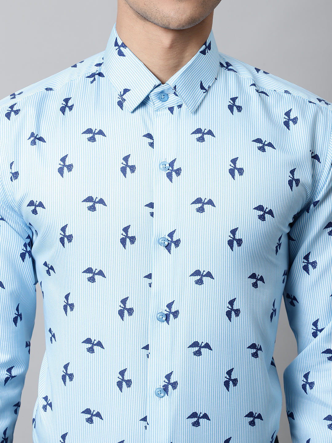 Jainish Men's Regular Fit Printed Pure Cotton Formal Shirt - Distacart