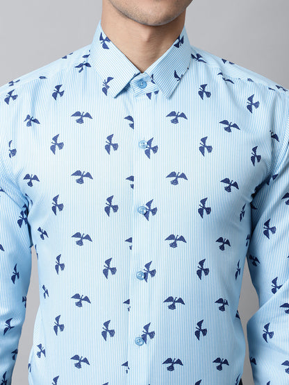 Jainish Men's Regular Fit Printed Pure Cotton Formal Shirt - Distacart