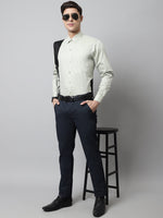 Thumbnail for Jainish Men's Pista Green Micro Ditsy Printed Pure Cotton Formal Shirt - Distacart