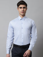 Thumbnail for Jainish Men's Sky Blue Micro Ditsy Printed Pure Cotton Formal Shirt - Distacart