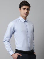Thumbnail for Jainish Men's Sky Blue Micro Ditsy Printed Pure Cotton Formal Shirt - Distacart