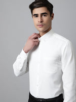 Thumbnail for Jainish Men's White Classic Cotton Formal Shirt - Distacart