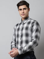 Thumbnail for Jainish Men's Black Checks Regular Fit Cotton Formal Shirt - Distacart