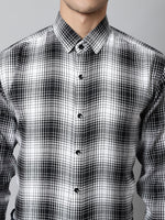 Thumbnail for Jainish Men's Black Checks Regular Fit Cotton Formal Shirt - Distacart