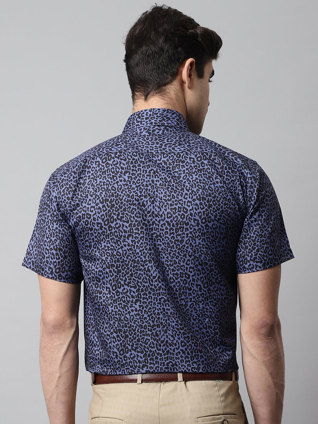 Jainish Men's Navy Blue Classic Printed Formal Shirt - Distacart