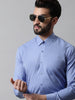 Jainish Men's Blue Classic Slim Fit Solid Formal Shirt - Distacart
