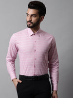 Thumbnail for Jainish Men's Pink Classic Striped Formal Cotton Shirt - Distacart