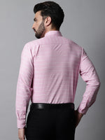 Thumbnail for Jainish Men's Pink Classic Striped Formal Cotton Shirt - Distacart