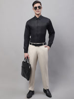 Thumbnail for Jainish Men's Black Dobby Textured Formal Shirt - Distacart
