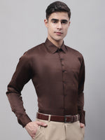 Thumbnail for Jainish Men's Coffee Dobby Textured Formal Shirt - Distacart