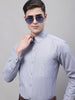 Jainish Men's Grey Vertical Striped Formal Shirt - Distacart