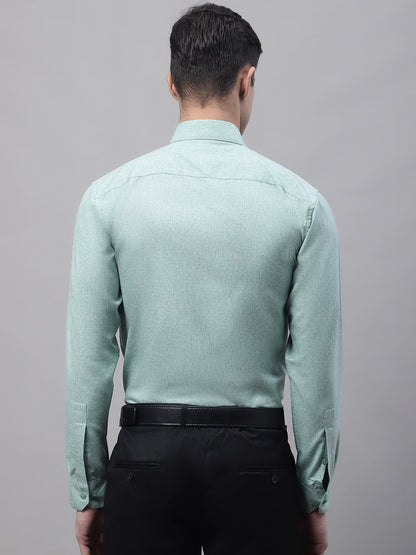Jainish Men's Green Cotton Solid Formal Shirt - Distacart
