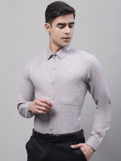 Jainish Men's Grey Cotton Solid Formal Shirt - Distacart