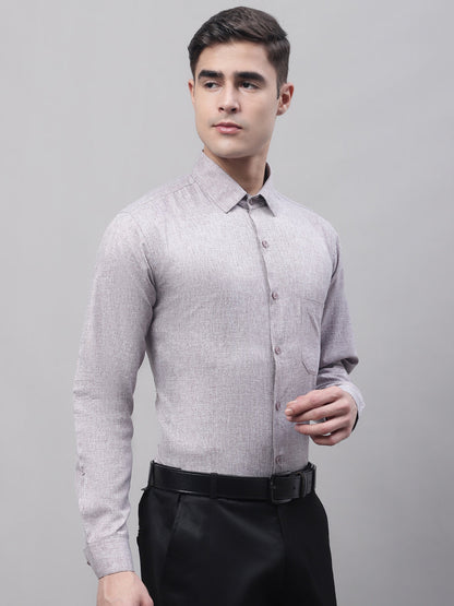 Jainish Men's Grey Cotton Solid Formal Shirt - Distacart