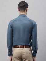 Thumbnail for Jainish Men's Teal Blue Cotton Solid Formal Shirt - Distacart