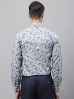 Thumbnail for Jainish Men's Grey Regular Fit Printed Pure Cotton Formal Shirt - Distacart