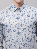Thumbnail for Jainish Men's Grey Regular Fit Printed Pure Cotton Formal Shirt - Distacart
