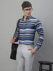 Jainish Men's Grey Classic Striped Formal Shirt - Grey - Distacart