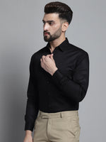 Thumbnail for Jainish Men's Cotton Solid Formal Shirt - Black - Distacart