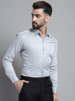 Thumbnail for Jainish Men's Cotton Solid Formal Shirt - Light-Grey - Distacart