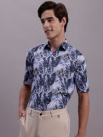 Thumbnail for Jainish Men's Floral Printed Formal Shirt - Grey - Distacart