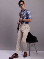 Thumbnail for Jainish Men's Floral Printed Formal Shirt - Grey - Distacart