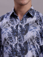 Thumbnail for Jainish Men's Floral Printed Formal Shirt - Grey - Distacart