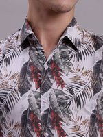 Thumbnail for Jainish Men's Floral Printed Formal Shirt - Red - Distacart