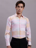 Thumbnail for Jainish Men's Cotton Blend Checked Formal Shirt - Pink - Distacart