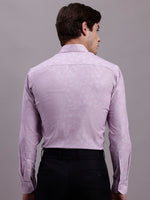 Thumbnail for Jainish Men's Geomatric Printed Cotton Blend Formal Shirt - Light-Purple - Distacart