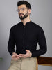 Indian Needle Men's Cotton Solid Formal Shirt - Black - Distacart