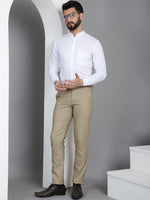 Thumbnail for Indian Needle Men's Cotton Solid Formal Shirt - White - Distacart