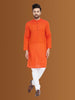 Even Apparels Men's Pure Cotton Orange Kurta - Distacart