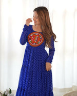 Thumbnail for Joban Fashion Royal Blue Kurta Set Chanderi Sequence Embroidery Work