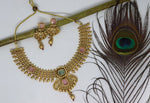 Thumbnail for Joban Fashion Peach&Green Stone Pure Brass With Rajwadi Polish Necklace Set
